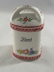 Gmundner Keramik-Dose/Gewürz eckig Zimt